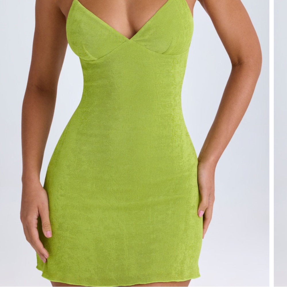 Oh Polly mini green dress